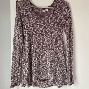 Maroon and White Sweater